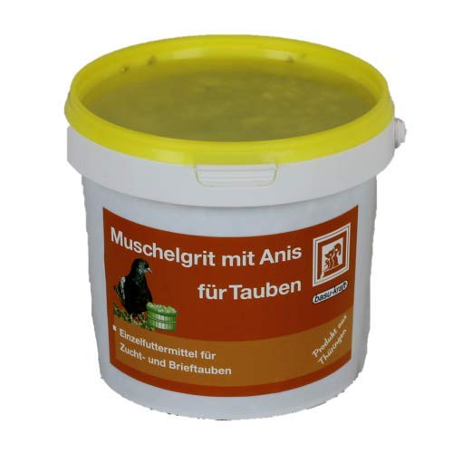 BASU Muschelgrit mit Anis für Tauben 1,5 kg - Calcium für Zuchttauben und Brieftauben