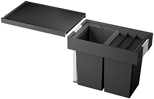 Blanco Flexon II 30/2, Müllsystem für die Abfalltrennung in der Küche, mit 2 Mülleimern (je 8 l), zur Montage in der Schublade eines 30 cm-Unterschranks; 521467