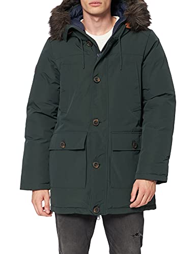 Superdry Mens New Rookie DOWN Parka, Emerald Green, L