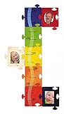 Hess Holzspielzeug 14611 - Messlatte aus Holz für Kinder, Bilderpuzzle, handgefertigt, 8 teilig, geeignet für eine Körpergröße von ca. 85 bis 152 cm