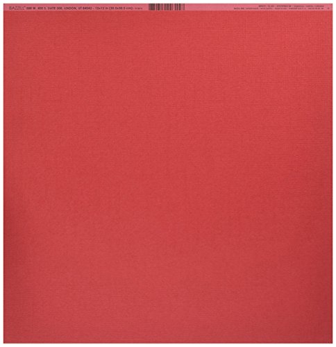 Bazzill Basics, Für Scrapbooking, 25 Blatt, Bazzill Red_p Leinwand-Textur Bazzill Red