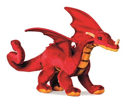 Plüschtier Drache rot 25 cm H/42 cm L