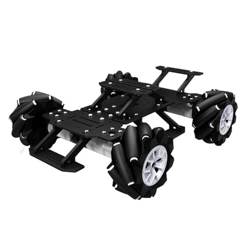 SHYISY mecanum räder 7 kg Last 4WD Roboter Auto Encoder Motor Mecanum Suspension Chassis for AR-duino Roboter DIY Kit Kompatibel Programmierbare Roboter Auto (Color : with Encoder car)