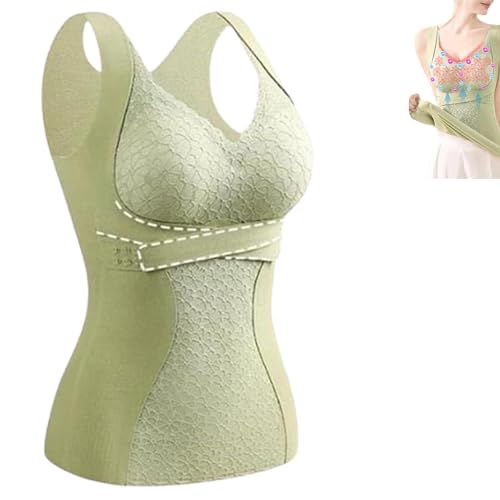 BH-freie, Formende beheizte Weste, selbstheizende Sanduhr-Weste, ionische Shaping-Weste für Frauen (Green,Large)