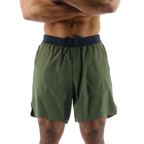 TYR Herren Athletic Performance Workout ungefüttert 22,9 cm Shorts, olivgrün, Medium