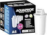 AQUAPHOR 4-er Pack Wasserfilterkartusche A5, AQUALEN Technologie, kompatibel mit Filterkannen Provance, Prestige, Smile