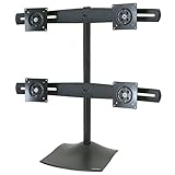 Ergotron 33-324-200 - DS100 Quad-Monitor Desk Stand - Stand for Quad Flat Panel - Aluminium, Steel - Black - Screen Size: up to 24"