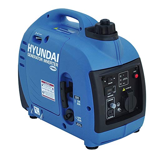 HYUNDAI Inverter-Generator HY1000Si D (Inverter Stromerzeuger, tragbarer Benzin Generator mit 1 kW Maximalleistung und SCHUKO Stecker, Notstromaggregat, Stromaggregat)