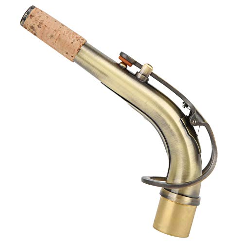 2,45 cm Saxophonhals Messing, Saxophonzubehör Saxophonhals, Saxophon mit glatter Oberfläche Ersatz für Altsax-Biegerohr(Bronze)