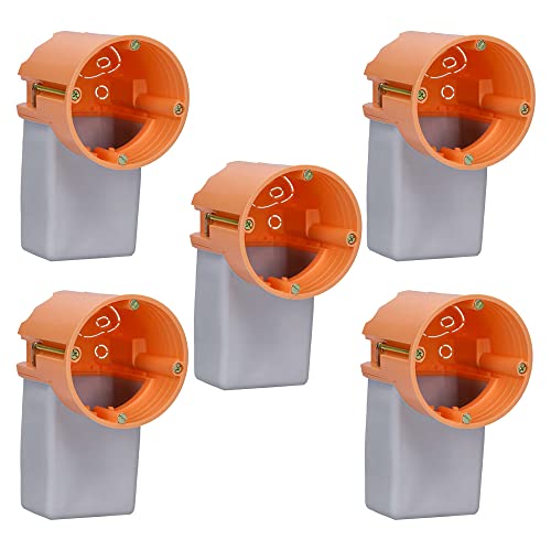 Voxura Hohlwand-Elektronikdose Tunneldose Gerätedose Schalterdose 75mm tief HW Ø 68mm Orange 5 Stück