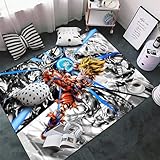 ZENCIX Anime-Teppich, rutschfest, weich, verdickt, Verriegelungskante, groß, 3D-Druck, Cartoon-Matten, Teppich für Schlafzimmer, Wohnzimmer, 120 x 180 cm, 18