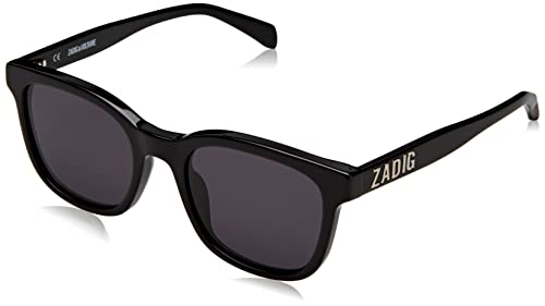 Zadig & Voltaire SZV336 Brille, Shiny Black, 52 Unisex Erwachsene, schwarz (Shiny Black)