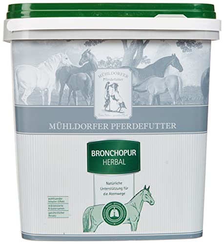 Mühldorfer Bronchialkur, 2 kg, natürliche Hilfe bei Atemwegsbeschwerden, getreidefrei, beruhigt die Atemwege, mit Kräutern, Ergänzungsfutter für Pferde und Ponys