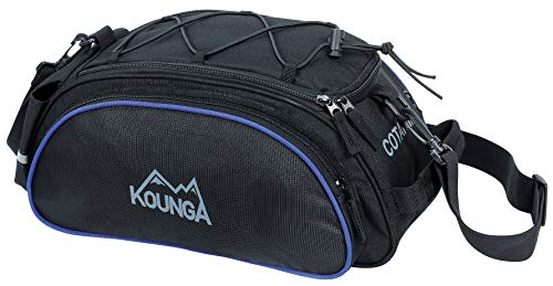 Kounga COTAMIL Bicycle Rear Rack Bag Fahrrad Gepäckträger Tasche, Schwarz, Einheitsgröße