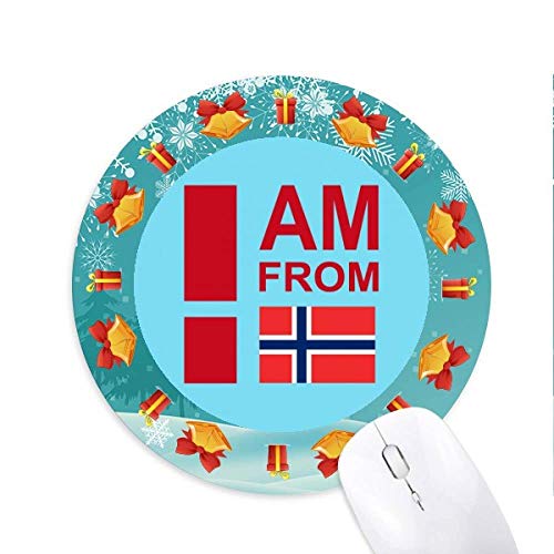 Ich komme aus Norwegen Mousepad Round Rubber Mouse Pad Weihnachtsgeschenk