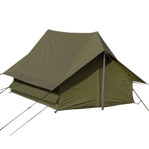 Zelt aufblasbar Outdoor-Camping-Retro-Zelt for 2 Personen, Selbstfahrendes Camping, Anti-Stark-Regen-Kabine, Typ A-Rahmen-Zelt, Oxford-Stoff Camping Tent (Color : Green, Size : B)