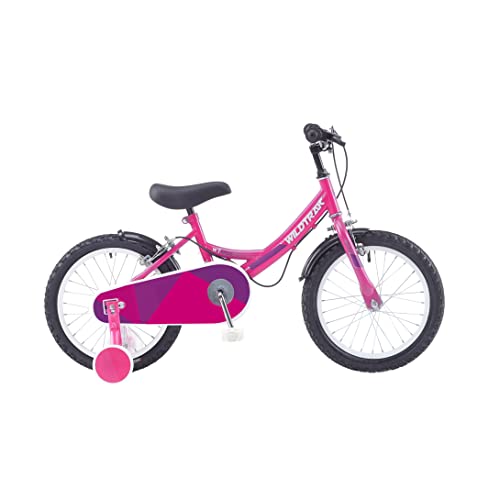 Wildtrak - 16 Zoll Fahrrad für Kinder von 3-7 Jahren mit Stützrädern – Pink