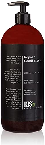 KIS Green Repair - Conditioner - 1000ml - brüchiges & geschädiges Haar - 100% Vegane Rezeptur - sulfatfrei - mit pflegendem Arganöl