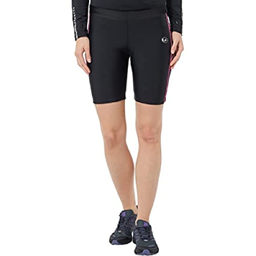 Ultrasport Damen Laufhose kurz mit Quick-Dry-Funktion, Schwarz/Neon Pink, S