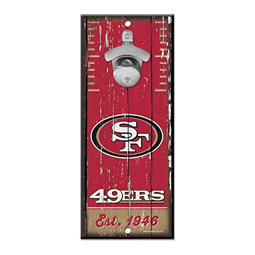 WinCraft San Francisco 49ers NFL Schild mit Flaschenöffner