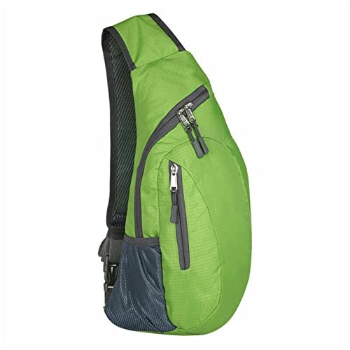 Zuverlässige Brusttaschen für Damen und Herren, Schultertasche, Crossbody-Tasche für Outdoor-Sport, Wandern, Reisen, grün