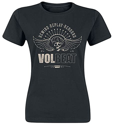 Volbeat Skullwing - Rewind, Replay, Rebound Frauen T-Shirt schwarz XL 100% Baumwolle Band-Merch, Bands
