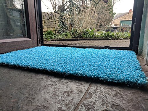 Nomow Regenbogen Serie Fußmatte, blau gesprenkelt, 75 x 50 x 0,18 cm