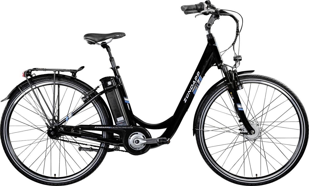 Zündapp E-Bike City Green 3.7 700c Damen 28 Zoll RH 48cm 7-Gang 374 Wh schwarz blau