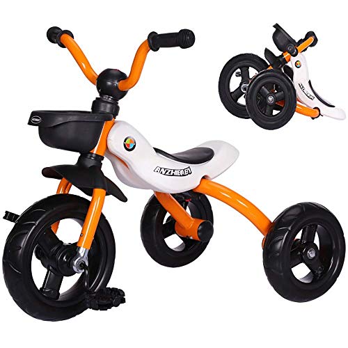 Trike Baby Dreirad, Baby Balance Bike Faltbare 2 In 1 Kleinkind Tragetasche Leichte Falten Reiten auf Spielzeug Alter 2-4 Jahre alt Jungen Mädchen (Color : Yellow)
