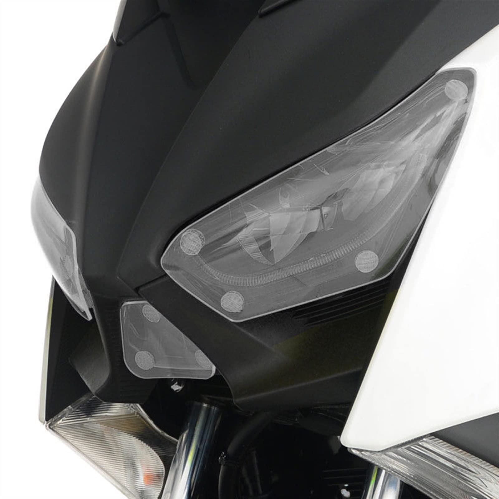 Motorrad-Scheinwerfer-Schutz-Abdeckungs-Schild-Schirm-Objektiv Für Yamaha X-MAX 250 Xmax 250 X-MAX 300 Xmax 300 2017-2018 (Color : Black)