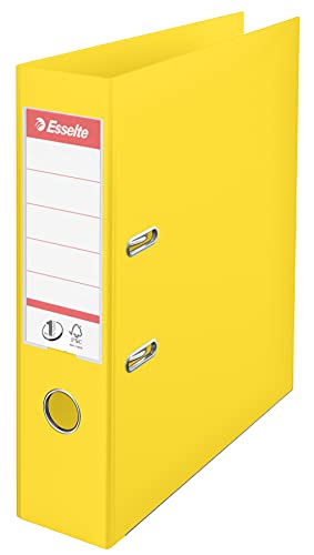 ESSELTE A4 PVC LEVER ARCH 75MM YELLOW