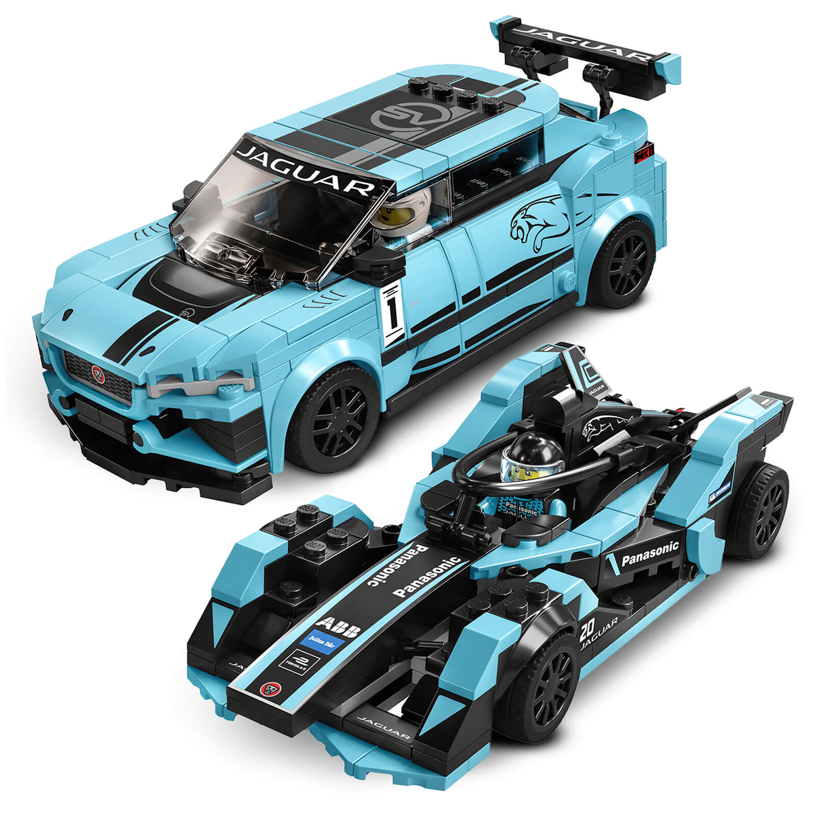 LEGO Speed Champions: Formula E Panasonic Jaguar Racing GEN2 car & Jaguar I-PACE eTROPHY (76898) 2