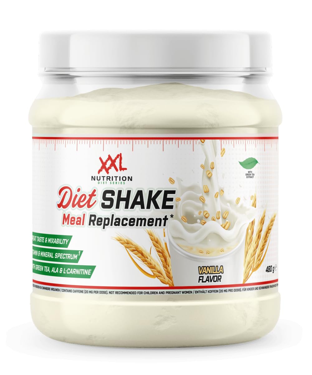 XXL Nutrition - Diet Shake - Abnehm Shake, Trinkmahlzeit, Protein Shake - Diät-Shake, Abnehmen, Mahlzeitersatz - Cappuccino Cream Pie - 480 Gramm