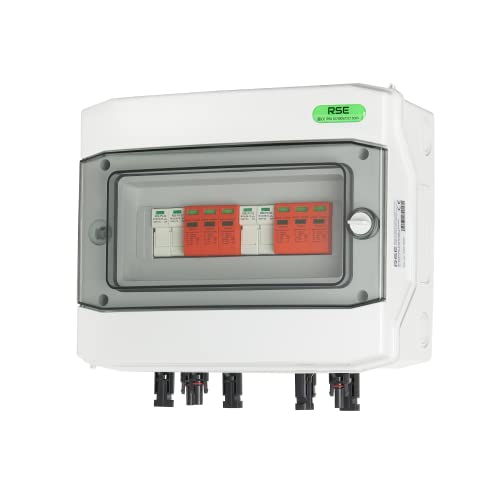 RSE SOLAR ANSCHLUSSKASTEN IP65 PHOTOVOLTAIK AC DC 1-2-STRINGS ÜBERSPANNUNGSSCHUTZ Varianten, 4. DC 2-Strings 12PLE T2 1000V