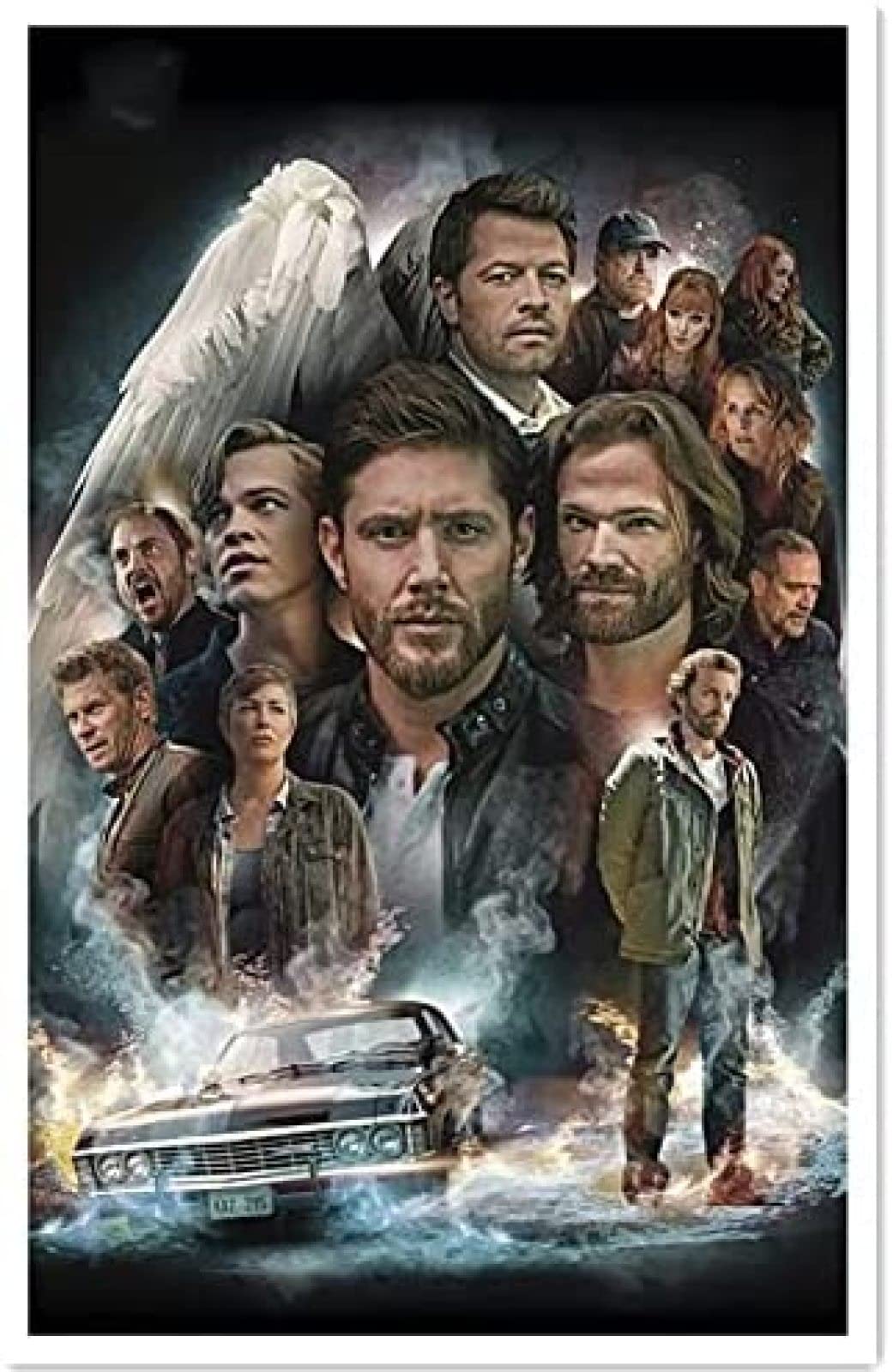 WYWQN 5D DIY Diamond Painting Cross Stitch Supernatural TV Poster Full Square/Round Diamond Embroidery Rhines Tone Of Picture 50x60CM