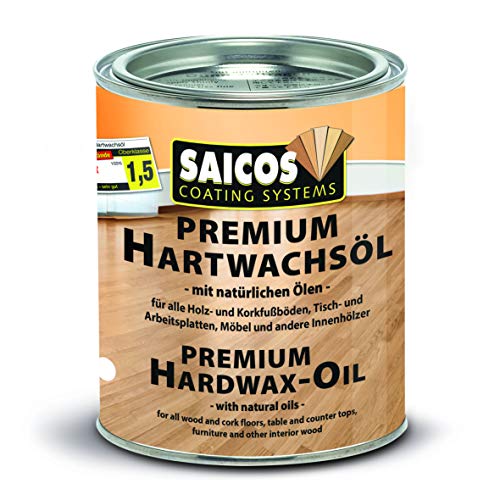 Saicos 3200 700 Premium Hartwachsöl Seidenmatt farblos 10 l