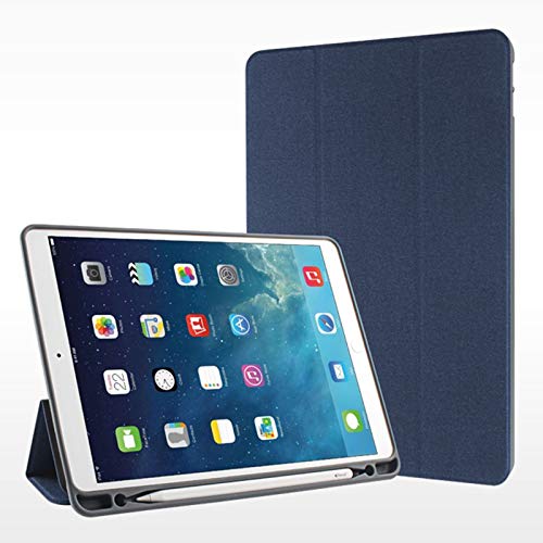 LTLJX Schutzhülle für Apple iPad Air 4 (10,9 Zoll), TPU-Softschale, schützende Smart-Hülle mit Apple-Stifthalterung und sicherem Ständer in verschiedenen Winkeln, Dunkelblau