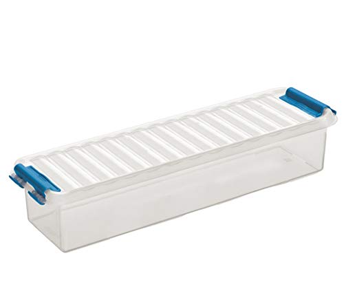 Sunware 6X Q-Line Box - 0,9 Liter - 270 x 84 x 60mm - transparent/blau