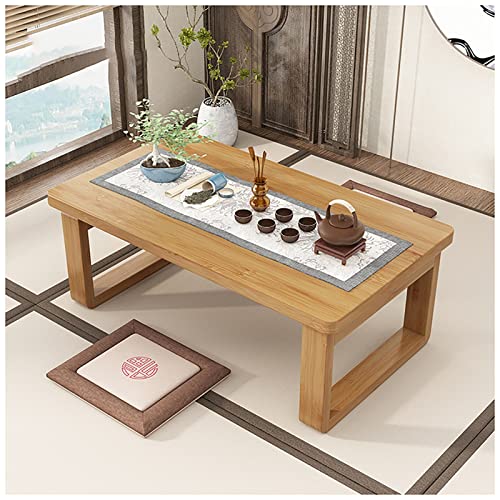 Couchtisch, Japanische Meditation Teetisch, Boden Altartisch, Laptop Tatami Tisch, Tragbarer Niedriger Picknicktisch (Color : C, S : 100x55x31cm)