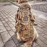 Taktisches Hundegeschirr mit 3 Griffen, 3 Leinen-Clips und 2 Metallschnallen, militärische Arbeitshunde-Molle-Weste, kein Ziehen, Hundetrainingsgeschirr für mittelgroße und große Hunde, XL,