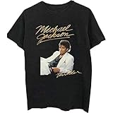 Rockoff Trade Herren Michael Jackson Thriller White Suit T-Shirt, Schwarz (Black Black), Large