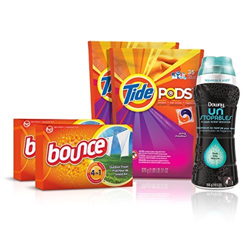 Tide Amazing Laundry Bundle (68 Loads): Tide PODS, Bounce Sheets and Downy Unstopables by Tide