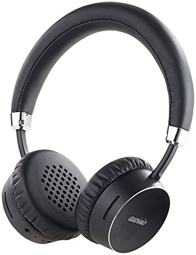 auvisio Kopfhöhrer: Premium-Bluetooth 4.0-On-Ear-Headset im Alu-Gehäuse, Echtleder (Kopfhöhrer, Bluetooth)