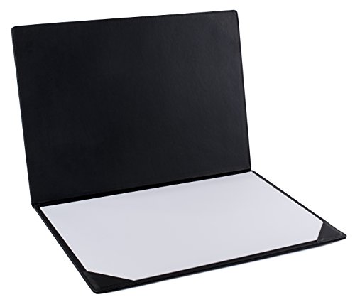 Pavo Aufklappbare Schreibtischunterlage, PU Leder, 50 x 35 cm, schwarz