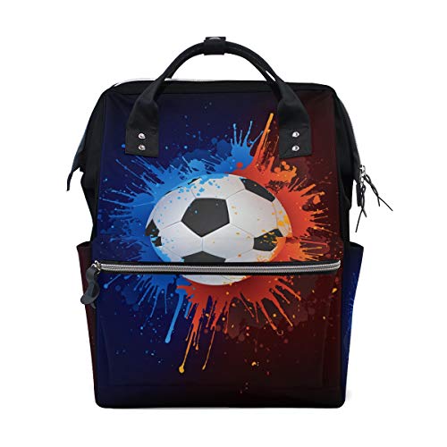 Wowprint Wickeltasche, Sporttasche, Fußball-Windeltasche, große Kapazität, Organizer, Multifunktions-Reiserucksack für Babypflege