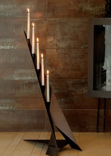 Svenskav Design Kerzenleuchter Futura Kupfer antik, Höhe 100 cm