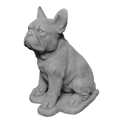 gartendekoparadies.de Massive Steinfigur Hund Französische Bulldogge Bully aus Steinguss frostfest