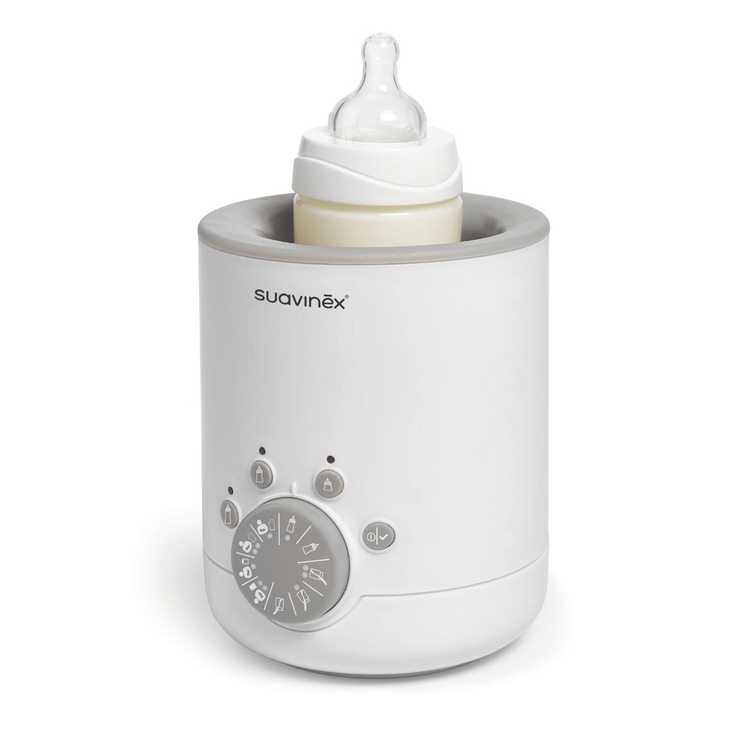 Suavinex - Link 3-in-1-Flaschenwärmer (Muttermilch, Milchnahrung und Gläser), erhitzt/taut Babynahrung auf, einfach zu bedienen und leicht zu transportieren, 1 Einheit