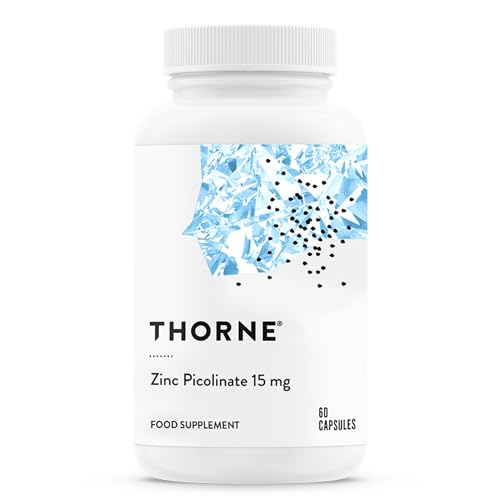 Thorne Zinc Picolinate 15mg - Hochabsorbierbares Zinkpräparat - Unterstützt das Wohlbefinden, das Immunsystem und die Gesundheit der Augen und der Fortpflanzung - 60 Kapseln