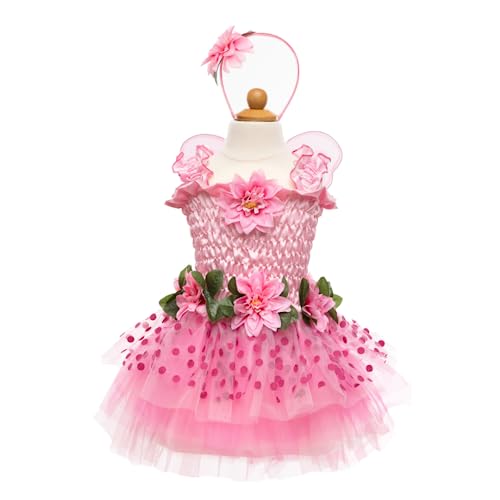 Great Pretenders Deluxe Kleid Blumenfee pink mit Flügeln Kinderkostüm 4-6 Jahre